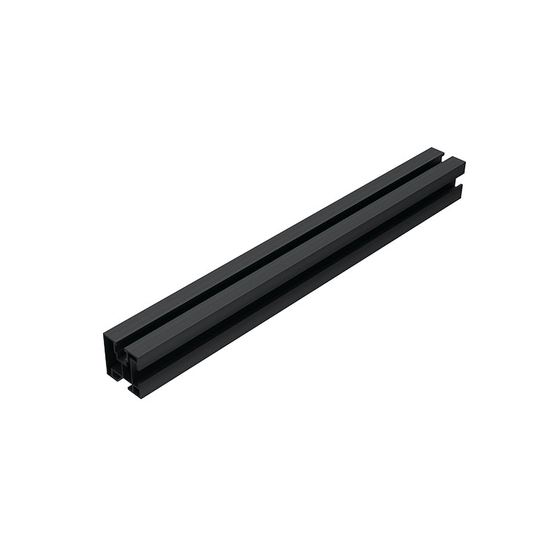 KENO Aluminiumprofil Klick mit zwei Kanälem für T-Schrauben 220cm - schwarz (K-59-2220-CZ)